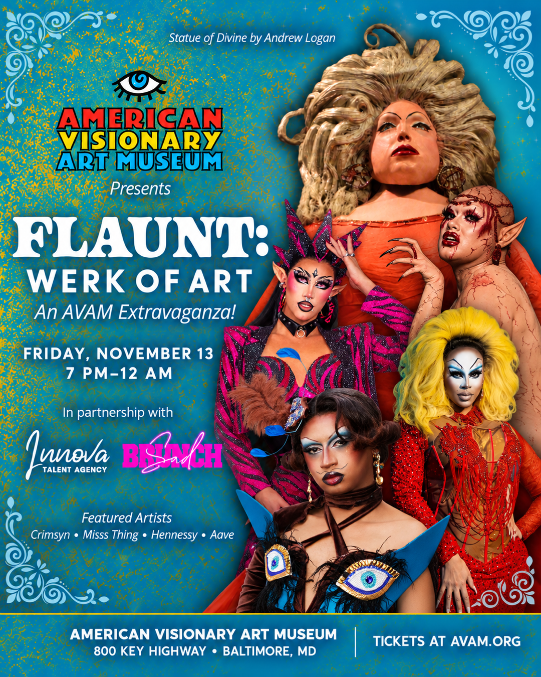 Flaunt: Werk of Art event flyer